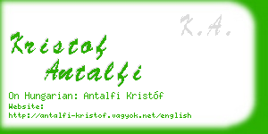 kristof antalfi business card