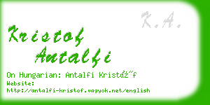 kristof antalfi business card